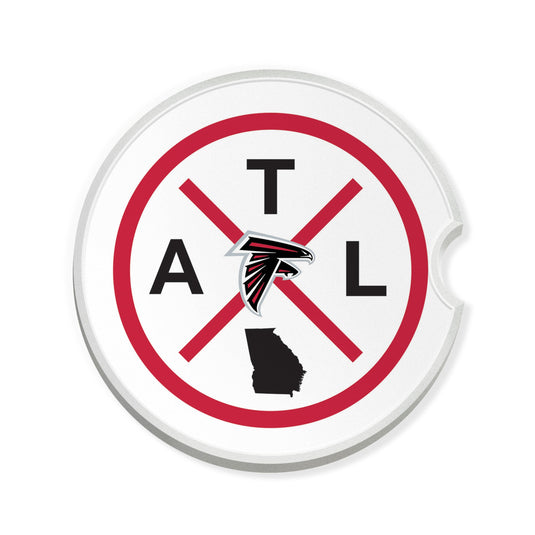 Fan Creations NFL Atlanta Falcons-Ceramic Car Coaster – Railroad Crossing Sign Design - 2 pack
