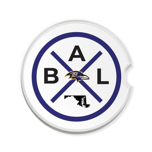 Fan Creations NFL Baltimore Ravens-Ceramic Car Coaster – Railroad Crossing Sign Design - 2 pack