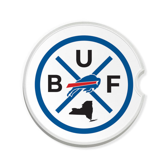 Fan Creations NFL Buffalo Bills-Ceramic Car Coaster – Railroad Crossing Sign Design - 2 pack