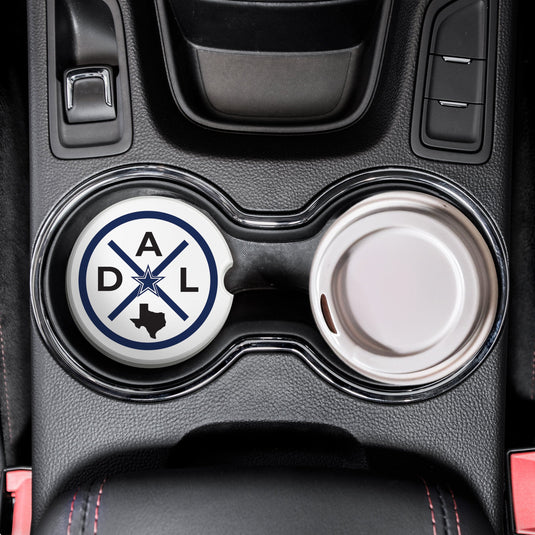 Fan Creations NFL Dallas Cowboys-Ceramic Car Coaster – Railroad Crossing Sign Design - 2 pack