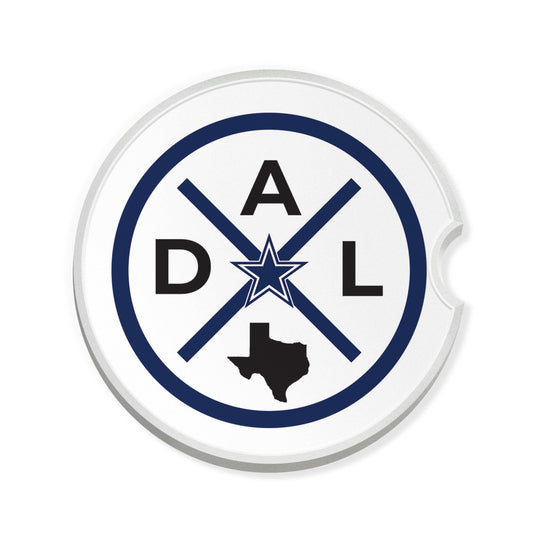 Fan Creations NFL Dallas Cowboys-Ceramic Car Coaster – Railroad Crossing Sign Design - 2 pack