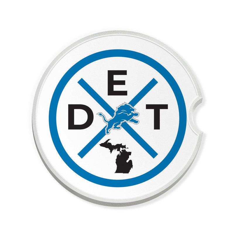 Load image into Gallery viewer, Fan Creations NFL Detroit Lions-Ceramic Car Coaster – Railroad Crossing Sign Design - 2 pack
