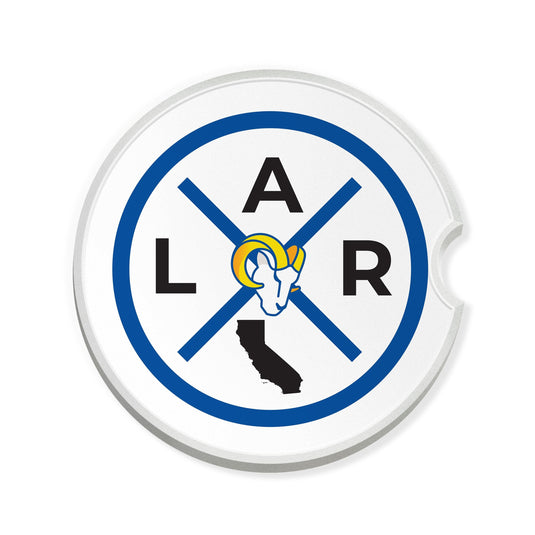 Fan Creations NFL Los Angeles Rams-Ceramic Car Coaster – Railroad Crossing Sign Design - 2 pack