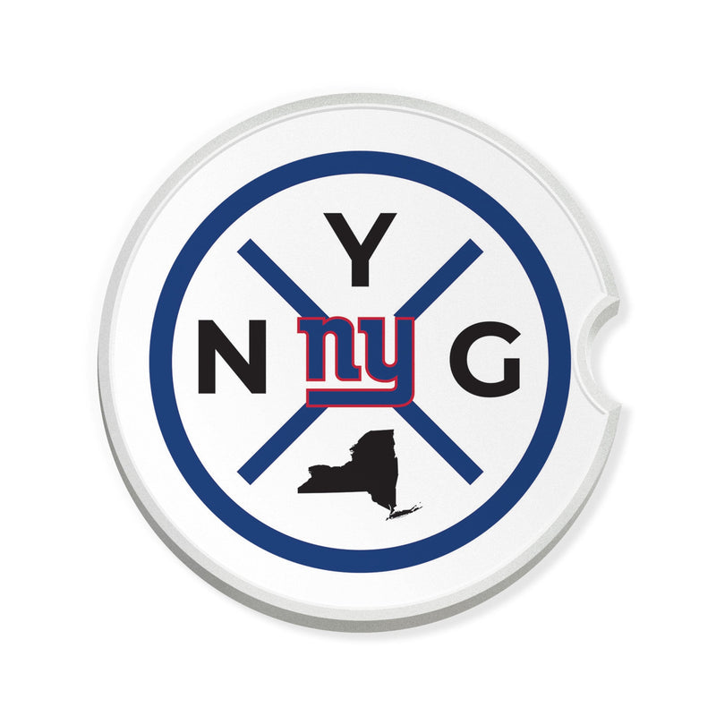 Load image into Gallery viewer, Fan Creations NFL New York Giants-Ceramic Car Coaster – Railroad Crossing Sign Design - 2 pack
