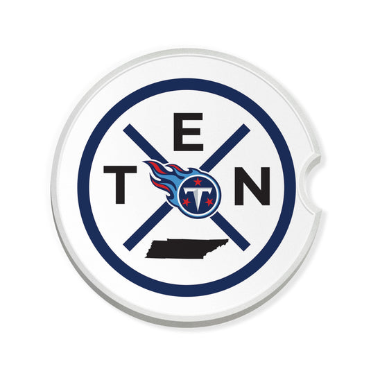 Fan Creations NFL Tennessee Titans-Ceramic Car Coaster – Railroad Crossing Sign Design - 2 pack