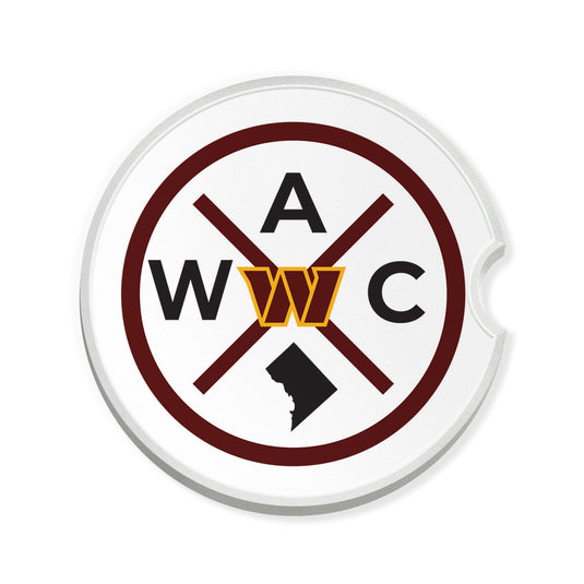 Fan Creations NFL Washington Commanders-Ceramic Car Coaster – Railroad Crossing Sign Design - 2 pack
