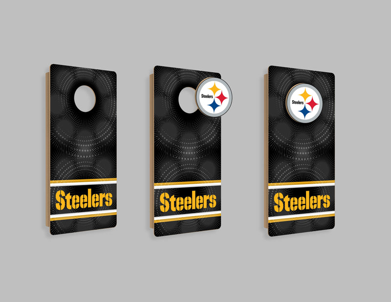 Load image into Gallery viewer, Fan Creations NFL Wall Art thats also Corn Hole - Pittsburgh Steelers
