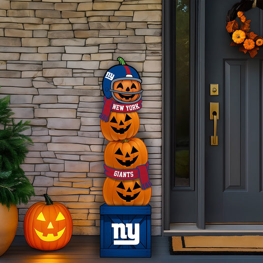 Fan Creations 46 inch NFL New York Giants Stacked Pumpkin Leaner - Scarf
