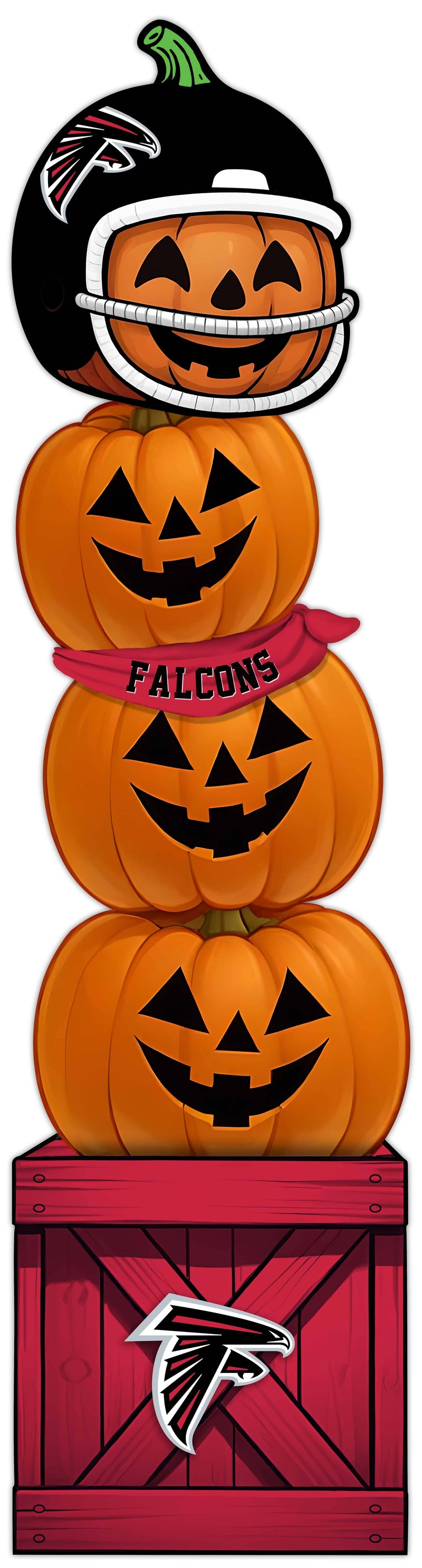 Load image into Gallery viewer, Fan Creations 46 inch NFL Atlanta Falcons Stacked Pumpkin Bandana - Scarf
