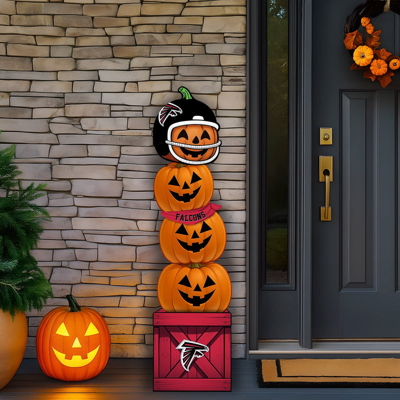 Load image into Gallery viewer, Fan Creations 46 inch NFL Atlanta Falcons Stacked Pumpkin Bandana - Scarf
