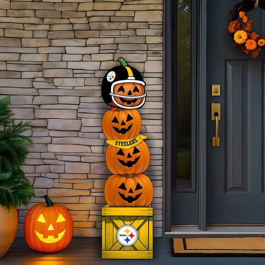 Fan Creations 46 inch NFL Pittsburgh Steelers Stacked Pumpkin Bandana - Scarf