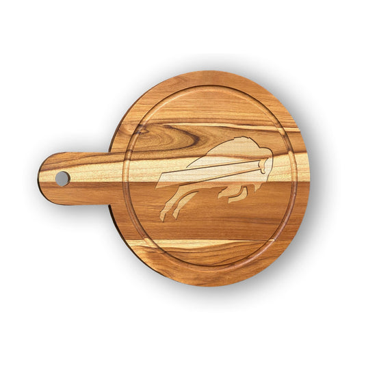 Fan Creations NFL Buffalo Bills Solid Teak Circular Cheese Board