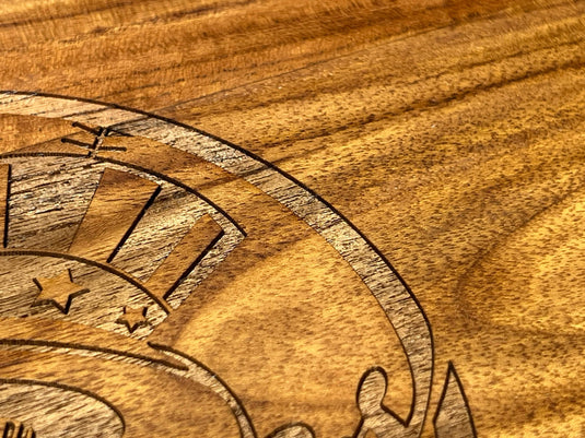 Fan Creations NFL Tennessee Titans Solid Teak Circular Cheese Board