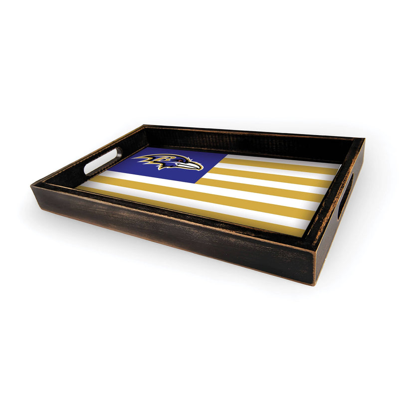 Load image into Gallery viewer, Fan Creations Brightline NFL Baltimore Ravens Flag Serving Tray
