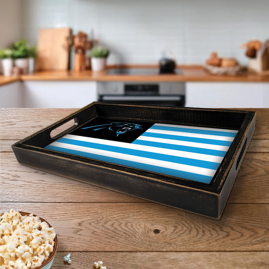 Fan Creations Brightline NFL Carolina Panthers Flag Serving Tray
