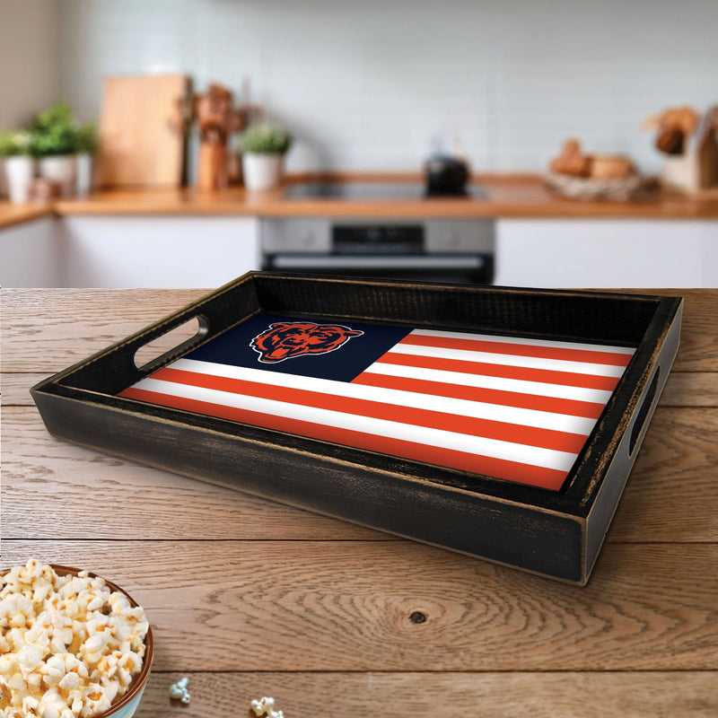 Load image into Gallery viewer, Fan Creations Brightline NFL Chicago Bears Flag Serving Tray
