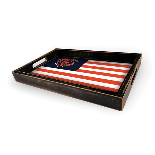 Fan Creations Brightline NFL Chicago Bears Flag Serving Tray