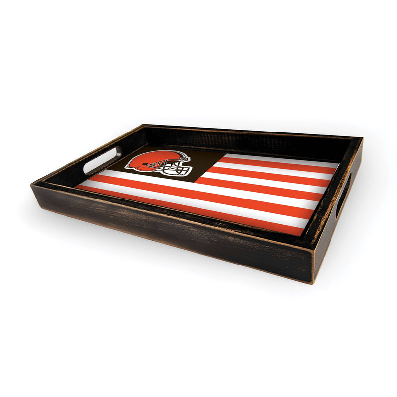 Load image into Gallery viewer, Fan Creations Brightline NFL Cleveland Browns Flag Serving Tray
