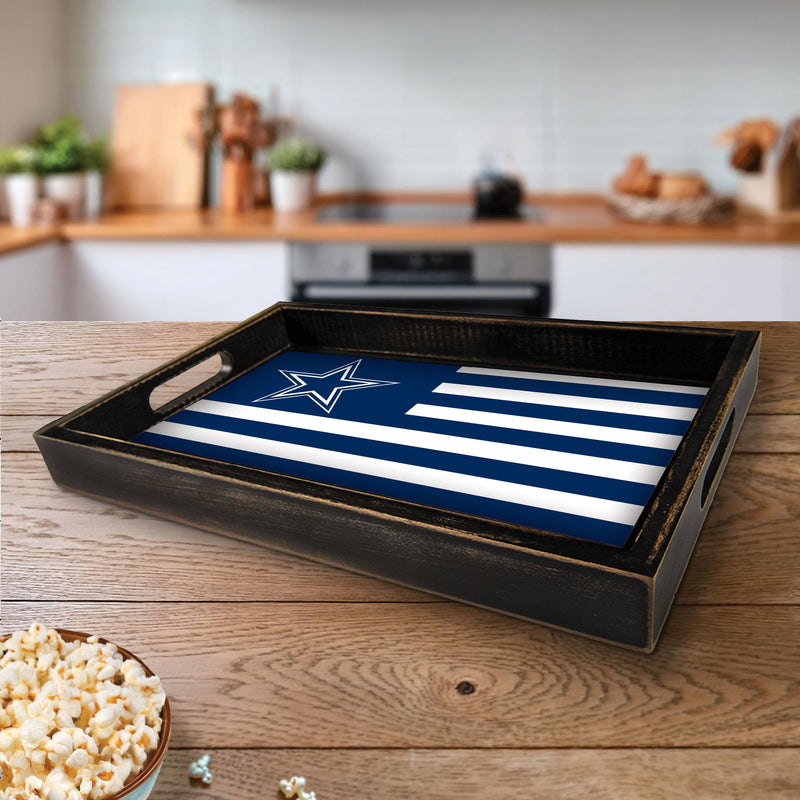 Load image into Gallery viewer, Fan Creations Brightline NFL Dallas Cowboys Flag Serving Tray
