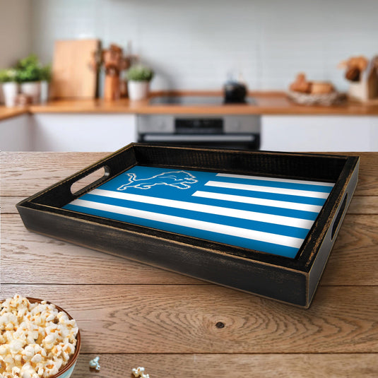 Fan Creations Brightline NFL Detroit Lions Flag Serving Tray