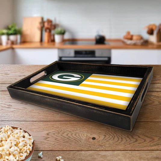 Fan Creations Brightline NFL Green Bay Packers Flag Serving Tray