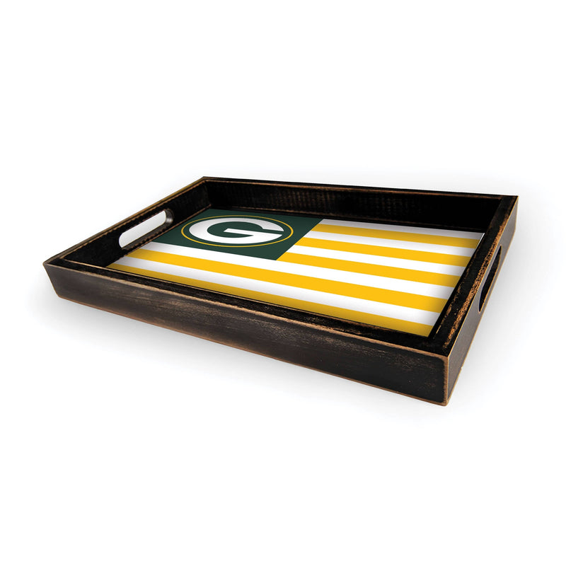Load image into Gallery viewer, Fan Creations Brightline NFL Green Bay Packers Flag Serving Tray

