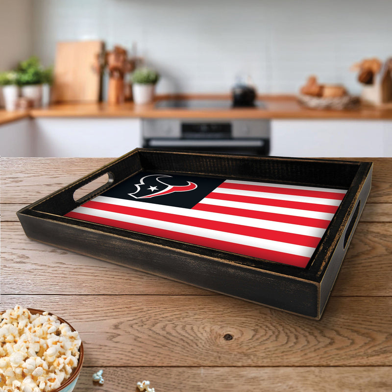 Load image into Gallery viewer, Fan Creations Brightline NFL Houston Texans Flag Serving Tray
