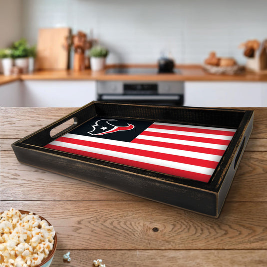 Fan Creations Brightline NFL Houston Texans Flag Serving Tray