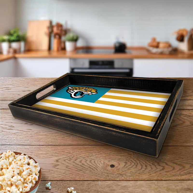 Load image into Gallery viewer, Fan Creations Brightline NFL Jacksonville Jaguars Flag Serving Tray
