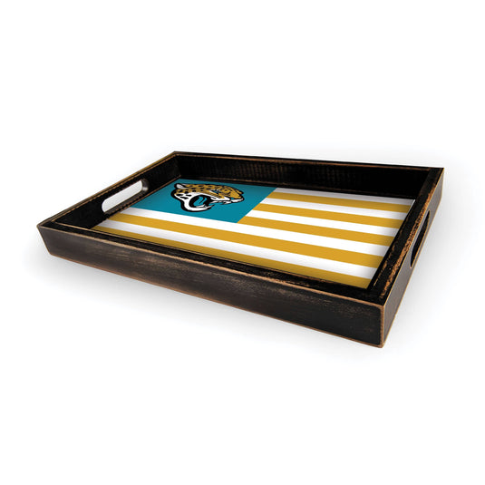 Fan Creations Brightline NFL Jacksonville Jaguars Flag Serving Tray