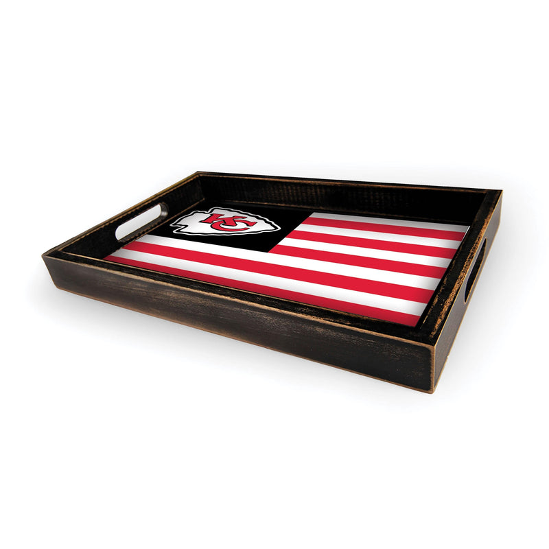Load image into Gallery viewer, Fan Creations Brightline NFL Kansas City Chiefs Flag Serving Tray
