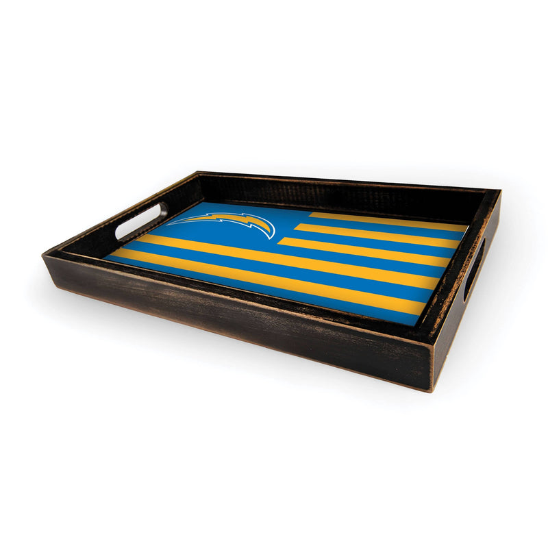Load image into Gallery viewer, Fan Creations Brightline NFL Los Angeles Chargers Flag Serving Tray
