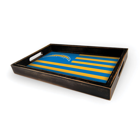 Fan Creations Brightline NFL Los Angeles Chargers Flag Serving Tray