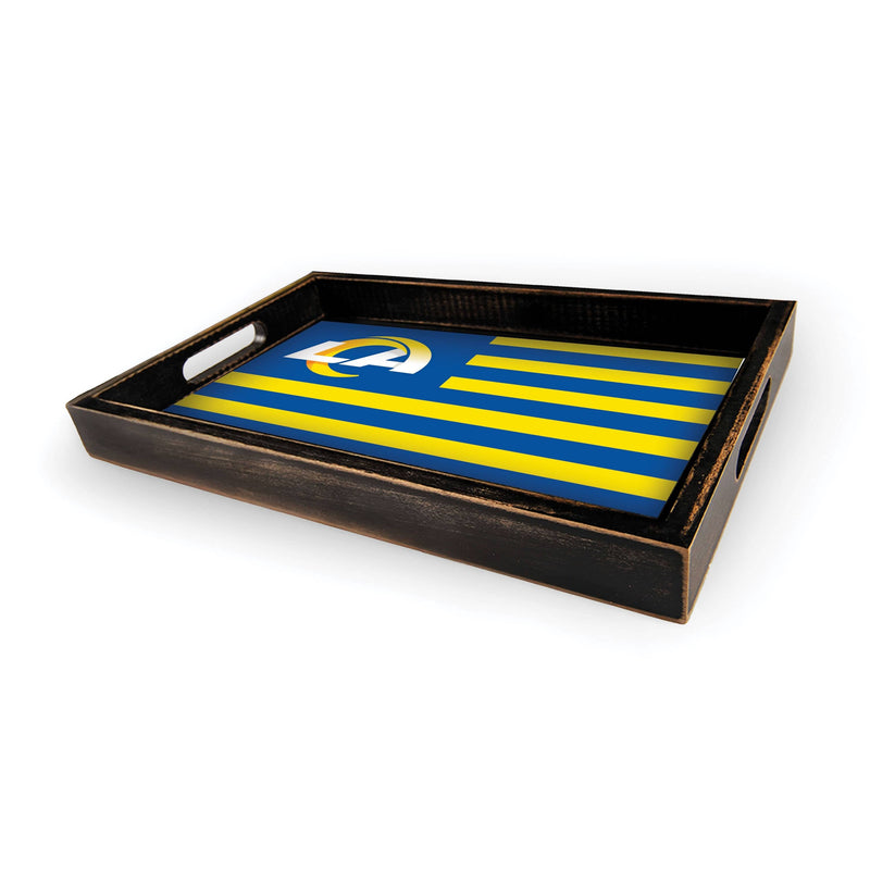 Load image into Gallery viewer, Fan Creations Brightline NFL Los Angeles Rams Flag Serving Tray
