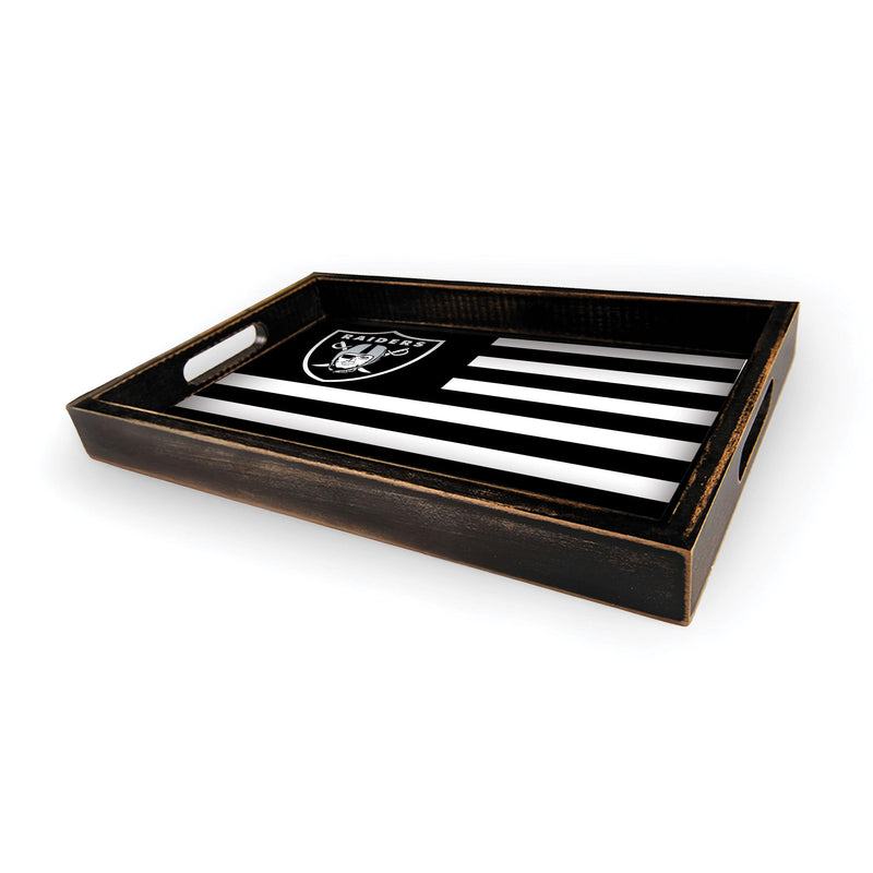 Load image into Gallery viewer, Fan Creations Brightline NFL Las Vegas Raiders Flag Serving Tray
