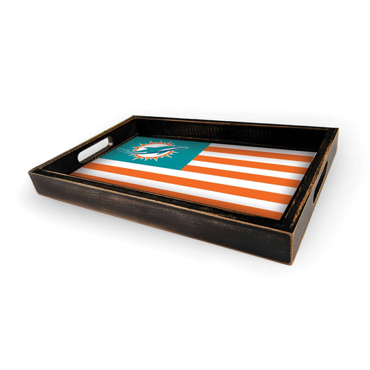 Fan Creations Brightline NFL Miami Dolphins Flag Serving Tray