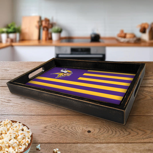Fan Creations Brightline NFL Minnesota Vikings Flag Serving Tray