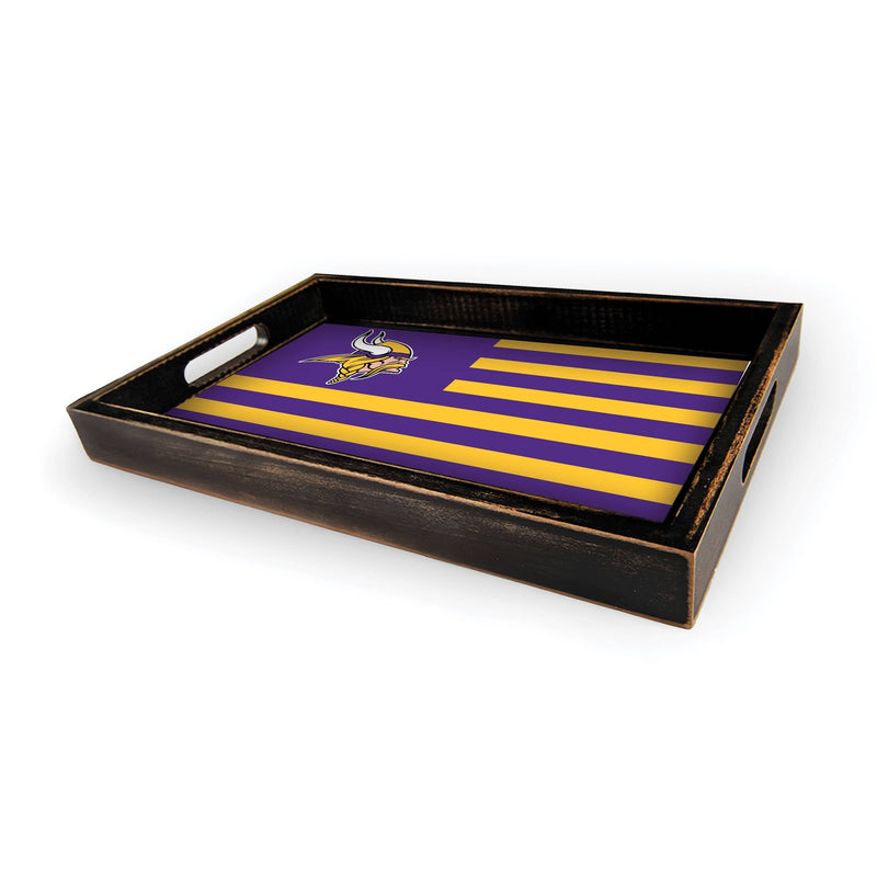 Load image into Gallery viewer, Fan Creations Brightline NFL Minnesota Vikings Flag Serving Tray
