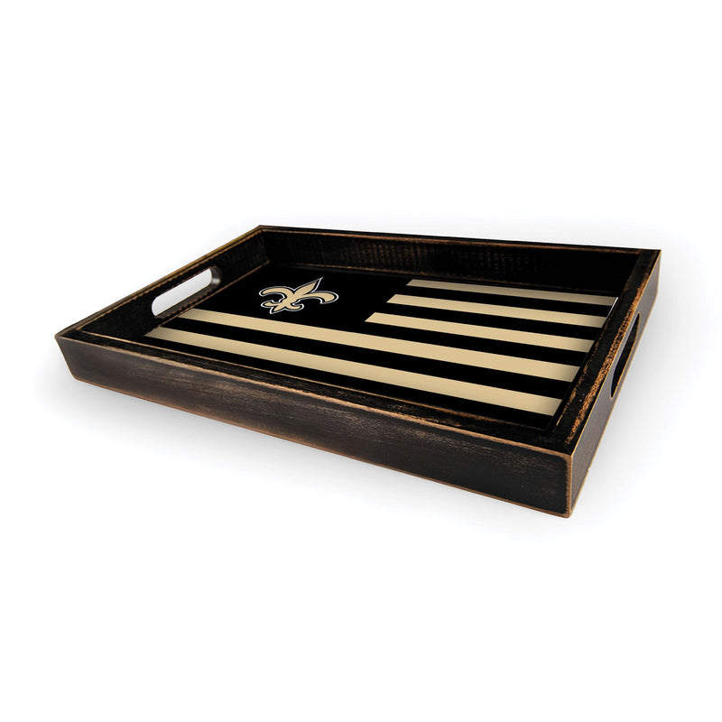 Load image into Gallery viewer, Fan Creations Brightline NFL New Orleans Saints Flag Serving Tray
