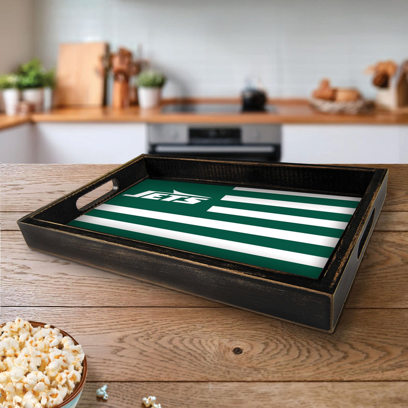 Load image into Gallery viewer, Fan Creations Brightline NFL New York Jets Flag Serving Tray
