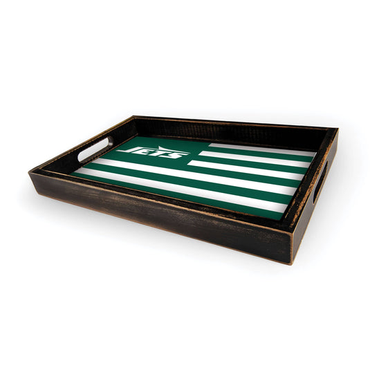 Fan Creations Brightline NFL New York Jets Flag Serving Tray