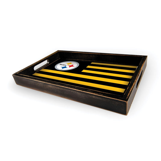 Fan Creations Brightline NFL Pittsburgh Steelers Flag Serving Tray