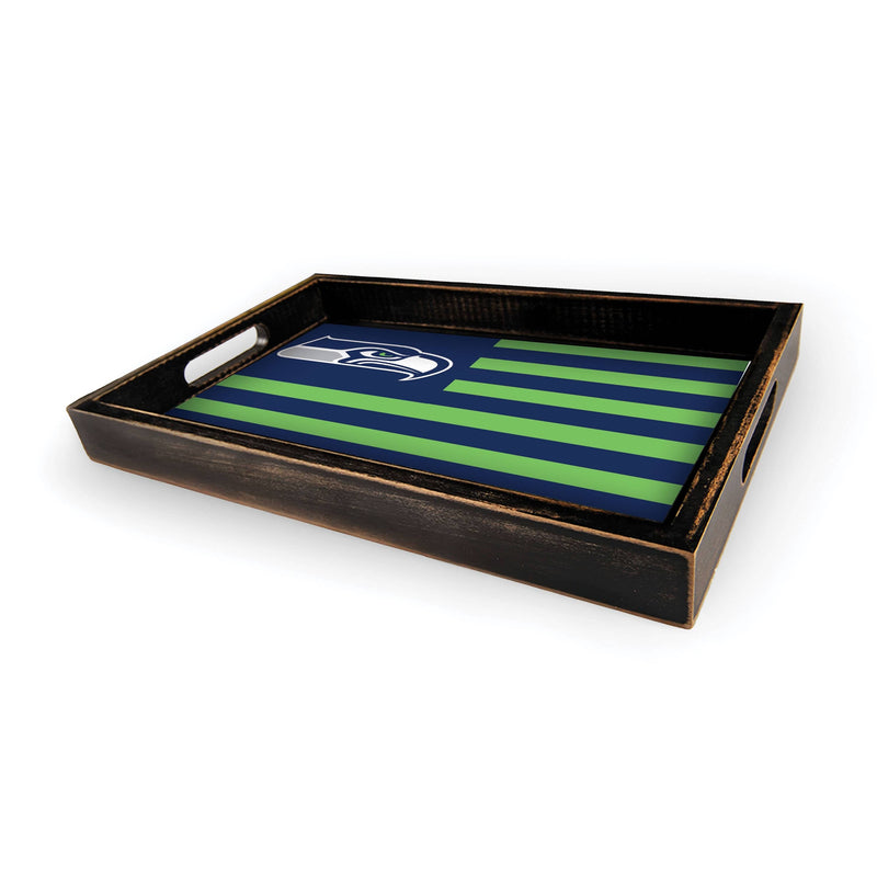 Load image into Gallery viewer, Fan Creations Brightline NFL Seattle Seahawks Flag Serving Tray
