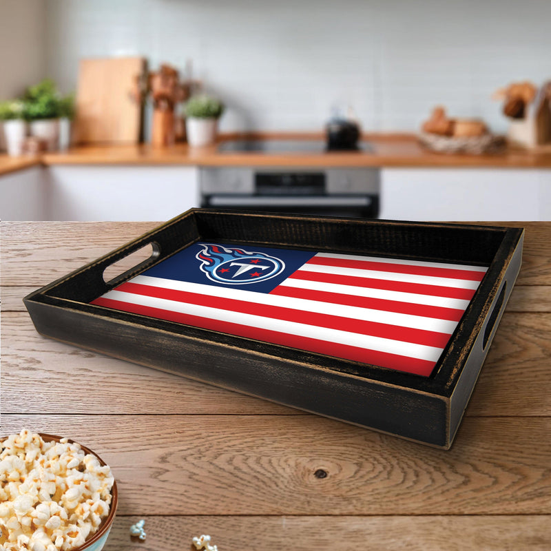 Load image into Gallery viewer, Fan Creations Brightline NFL Tennessee Titans Flag Serving Tray
