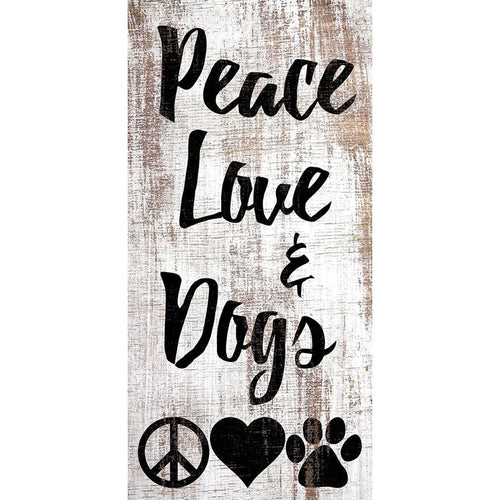 Fan Creations 6x12 Pet Peace Love and Dogs 6x12