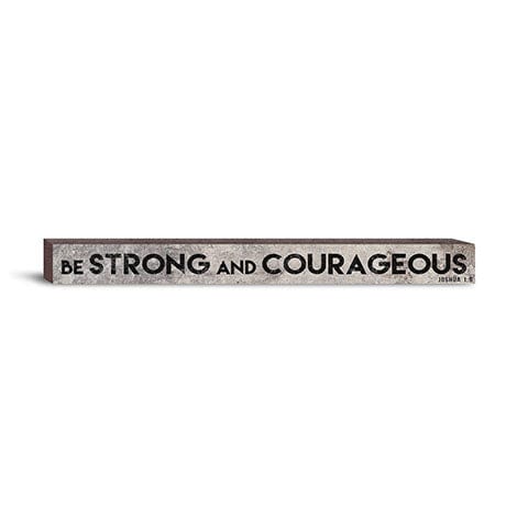 Fan Creations Religious Strip Tan Be Strong and Courageous 16in Strip