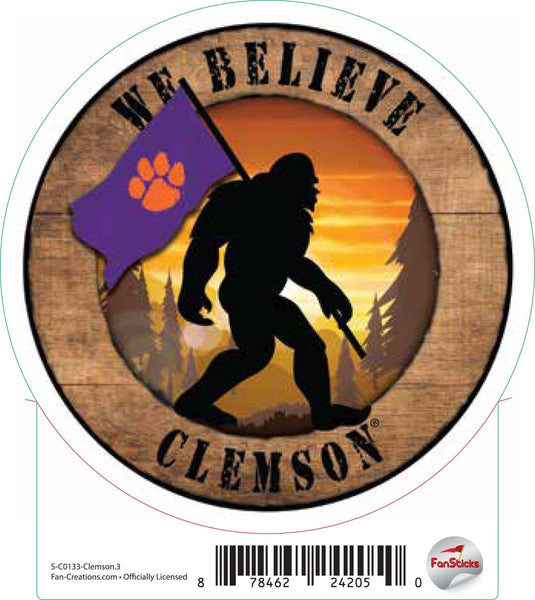 Fan Creations Decal Clemson - NCAA 3inch Decal