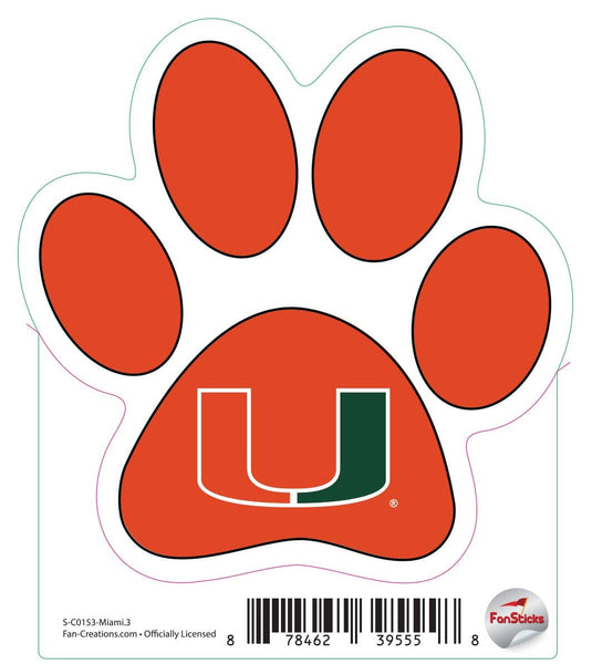 Fan Creations Decal Miami - NCAA 3inch Decal