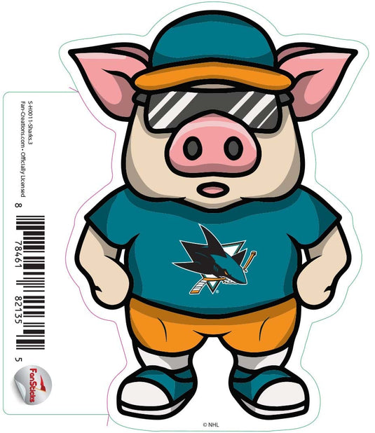 Fan Creations Decal Sharks - NHL 3 inch Decal