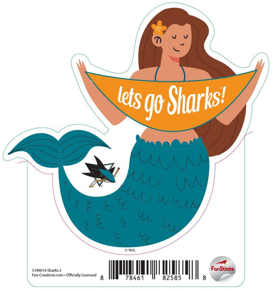 Fan Creations Decal Sharks - NHL 3 inch Decal